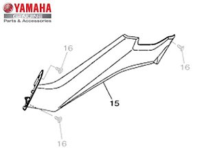 TAMPA LATERAL ESQUERDA CINZA PARA NMAX 160 2018 A 2020 ORIGINAL YAMAHA