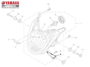 SUPORTE INFERIOR DO FAROL PARA FAZER 250 E FAZER 150 ORIGINAL YAMAHA (CONSULTAR PRAZO DE ENTREGA E ESTOQUE)