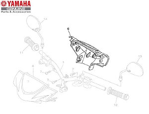 CARENAGEM SUPERIOR TRASEIRA DO GUIDAO PARA AT115 NEO 2008 A 2012 ORIGINAL YAMAHA