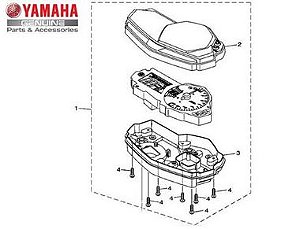 MEDIDOR ( PAINEL ) CONJUNTO PARA MT03 E YZF R3 ORIGINAL YAMAHA