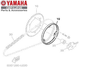 SUPORTE DA COROA TRASEIRA DA NOVA LANDER ABS 2020 A 2022 ORIGINAL YAMAHA