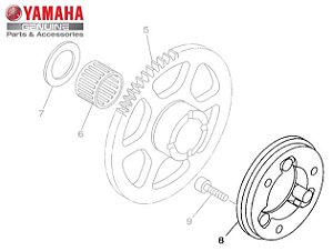 PLACA DE PARTIDA OU EMBREAGEM DE PARTIDA EXTERNA PARA LINHA 150 FAZER FACTOR E CROSSER ORIGINAL YAMAHA