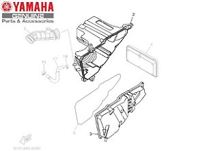 CAIXA DO FILTRO DE AR E TAMPA DA CAIXA DE AR PARA FZ25 NOVA FAZER 250 ORIGINAL YAMAHA