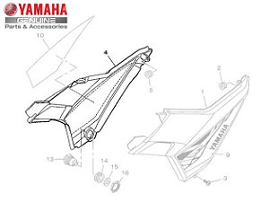 TAMPA LATERAL DIREITA DA XTZ150 CROSSER ORIGINAL YAMAHA