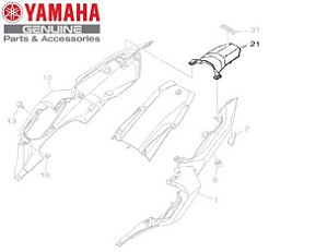 CARENAGEM CENTRAL DA RABETA PARA MT-07 ATÉ 2018 ORIGINAL YAMAHA