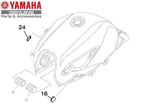 AMORTIZADOR DE BORRACHA DA TOMADA DE AR DA FAZER 150 , FACTOR 150 E FACTOR 125 ORIGINAL YAMAHA