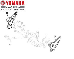 TAMPA DO ESTRIBO PARA YS150 FAZER 2014 E 2015 /FACTOR 150 ATE 2018 ORIGINAL YAMAHA