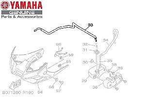 TUBO 1 DO TANQUE DE RECUPERACAO PARA MT-03 E YZF-R3 ORIGINAL YAMAHA