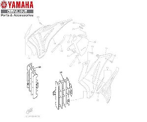 GRADE OU PAINEL DAS TOMADAS DE AR DA WR450 F 2007 A 2011 ORIGINAL YAMAHA