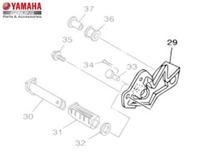 SUPORTE DO ESTRIBO TRASEIRO DIREITO DA CRYPTON 115 2010 A 2016 ORIGINAL YAMAHA