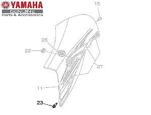 REBITE FORMATO ESPECIAL (5,9 X 8,5 X 12) PARA TOMADA DE AR DA XT660R ORIGINAL YAMAHA