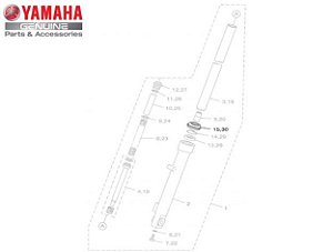 PROTETOR DE POEIRA DO GARFO DIANTEIRO PARA YS150 FAZER E YBR150 FACTOR ORIGINAL YAMAHA