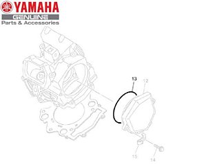 ANEL DE BORRACHA DA TAMPA LATERAL DO CABECOTE DA XT660R E XT660Z TENERE ORIGINAL YAMAHA