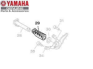 BORRACHA DO ESTRIBO TRASEIRO DIREITO PARA XTZ250Z TÉNÉRÉ ORIGINAL YAMAHA