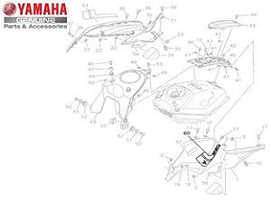 ADESIVO DA CAPA DO TANQUE DE COMBUSTIVEL DA MT 07 2018 ORIGINAL YAMAHA