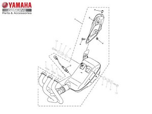 SILENCIADOR OU ESCAPAMENTO COMPLETO PARA MT-09 ORIGINAL YAMAHA