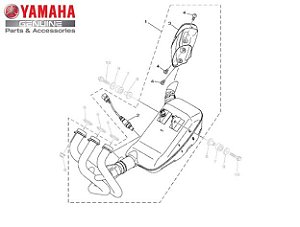 SILENCIADOR OU ESCAPAMENTO COMPLETO PARA MT-09 TRACER ORIGINAL YAMAHA