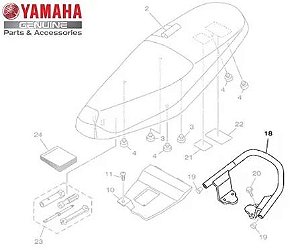 APOIO DO PASSAGEIRO PARA CRYPTON 115 2010 A 2016 ORIGINAL YAMAHA