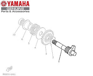 EIXO DO PEDAL DE PARTIDA PARA DT175 E DT180 ORIGINAL YAMAHA **ULTIMAS PEÇAS**  - Yamaha Dahruj - Peças originais para sua moto Yamaha