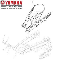 PARALAMA TRASEIRO E CAPA CORRENTE PARA FZ6-N E FZ6-S ORIGINAL YAMAHA