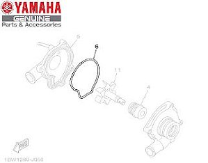 ANEL DE VEDACAO DA TAMPA DA CAIXA DA BOMBA DE AGUA PARA XJ6 E FZ6 ORIGINAL YAMAHA