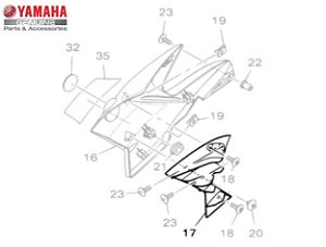 GUIA DA TOMADA DE AR LADO DIREITO PARA FAZER 250 2011 A 2015 ORIGINAL YAMAHA