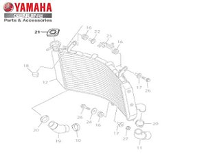 TAMPA DO RADIADOR PARA YZF-R1 E YZF-R6 ORIGINAL YAMAHA