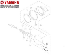 LAMPADA DO PISCA TRASEIRO PARA XVS650 DRAGSTAR 2006 A 2008 ORIGINAL YAMAHA