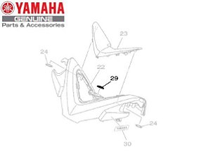 EMBLEMA YAMAHA DIAPASAO DA TAMPA SUPERIOR DO GUIDAO NMAX 160 ORIGINAL YAMAHA