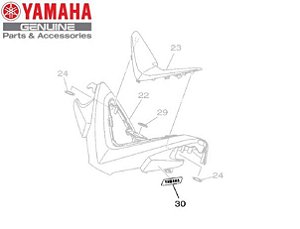 EMBLEMA YAMAHA DA TAMPA DO GUIDAO NMAX 160 ORIGINAL YAMAHA