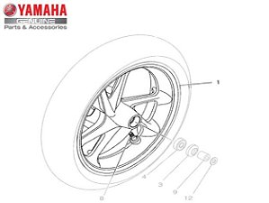 ARO DA RODA DIANTEIRA PARA NMAX 160 ORIGINAL YAMAHA