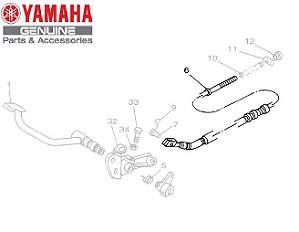 CABO DO FREIO TRASEIRO PARA XV250 VIRAGO ORIGINAL YAMAHA