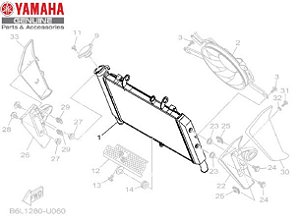 RADIADOR CONJUNTO PARA MT-09 2020 E 2021 E TRACER 2017 A 2021 ORIGINAL YAMAHA