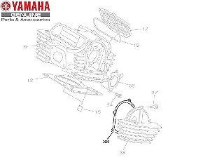 GAXETA OU JUNTA LATERAL DO CABECOTE PARA XVS950A MIDNIGHT STAR ORIGINAL YAMAHA