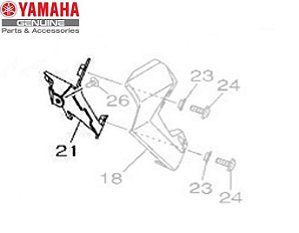 SUPORTE ESQUERDO DO RADIADOR PARA MT-03 ORIGINAL YAMAHA