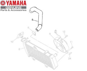 MANGUEIRA SUPERIOR ESQUERDA DO RADIADOR PARA XT660R ORIGINAL YAMAHA