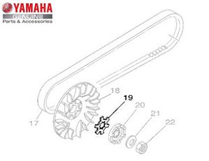 ARRUELA TRAVA DA POLIA DA AT115 NEO ORIGINAL YAMAHA