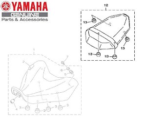 BANCO OU SELIM UNICO TRASEIRO PARA MT-07 2016 A 2018 ORIGINAL YAMAHA