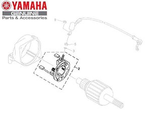 JOGO DE ESCOVAS DO MOTOR DE PARTIDA PARA YZF-R1 2008 A 2015 ORIGINAL YAMAHA