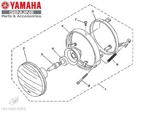 FAROL DIANTEIRO CONJUNTO PARA YS250 FAZER 2006 A 2008 ORIGINAL YAMAHA