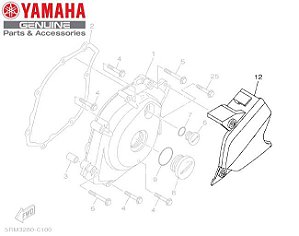 TAMPA DA CAIXA DA CORRENTE PARA XTZ125 ORIGINAL YAMAHA