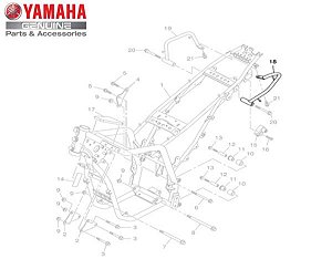 SUPORTE DO CARONA PARA XTZ250Z TÉNÉRÉ 2011 A 2015 ORIGINAL YAMAHA