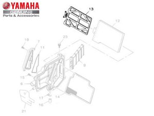 GUIA DO FILTRO DE AR PARA FAZER 250 , LANDER , TENERE 250 ATÉ 2015 ORIGINAL YAMAHA