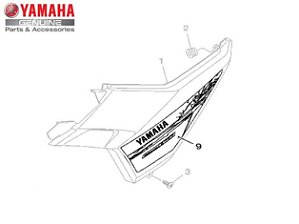 ADESIVO DA TAMPA LATERAL ESQUERDA PARA XTZ150 CROSSER ORIGINAL YAMAHA