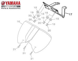 SUPORTE DO PAINEL PARA YBR125 FACTOR 2009 A 2016 ORIGINAL YAMAHA