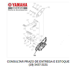 SUPORTE DO ESTRIBO DIANTEIRO DIREITO PARA FZ25 2018 ATE 2023 ORIGINAL YAMAHA (CONSULTAR PRAZO DE ENTREGA E ESTOQUE)