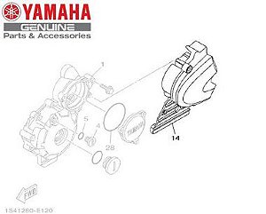 TAMPA DA CAIXA DA CORRENTE PARA XTZ250 NOVA LANDER ABS 2020 E 2021 ORIGINAL YAMAHA