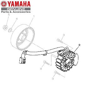 ESTATOR CONJUNTO PARA NMAX 160 2021 e 2022 ORIGINAL YAMAHA