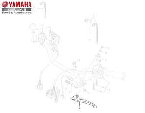 ALAVANCA ESQUERDA DA EMBREAGEM PARA XTZ125 2004 A 2016 , DT200 , TDM225 ORIGINAL YAMAHA