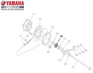 ROLAMENTO DA FLANGE DA RODA TRASEIRA PARA YS150 FAZER , YBR150 FACTOR E YBR125 FACTOR ORIGINAL YAMAHA